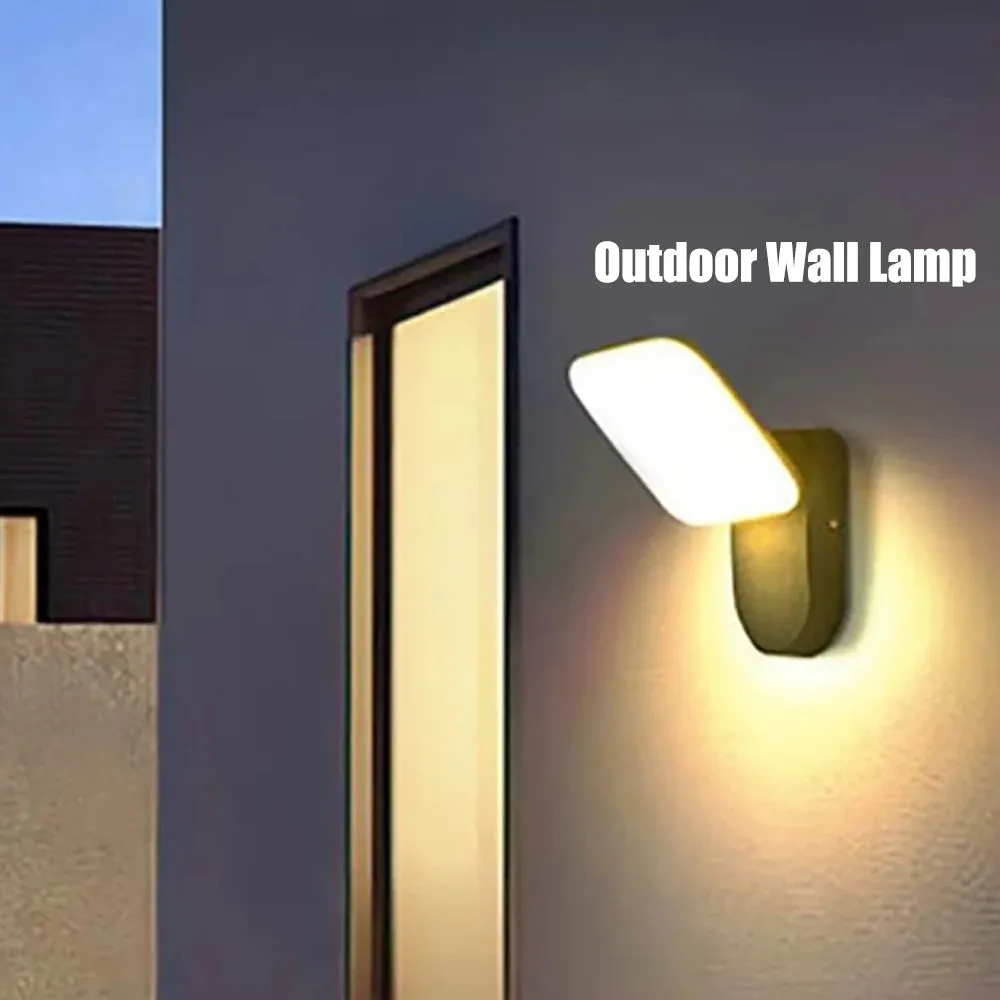 12W PIR Motion Sensor Outdoor LED Wall Lamp Waterproof Aluminum Garden Porch Light Corridor Entrance Sconce Indoor Fixture