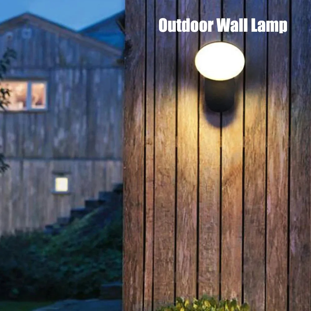 12W PIR Motion Sensor Outdoor LED Wall Lamp Waterproof Aluminum Garden Porch Light Corridor Entrance Sconce Indoor Fixture