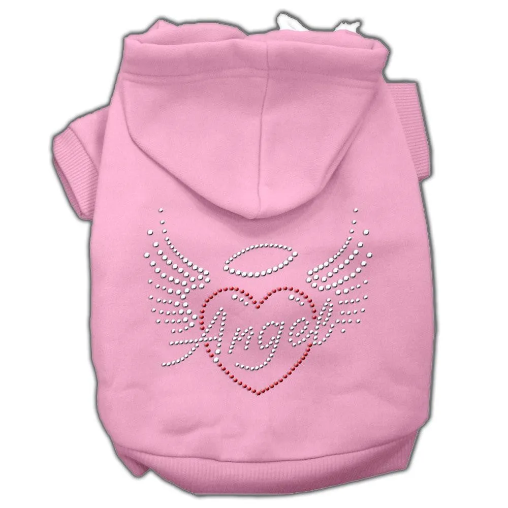 Angel Heart Rhinestone Hoodies Pink L (14)