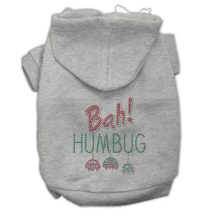 Bah Humbug Rhinestone Hoodies Grey M (12)