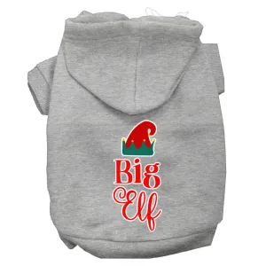 Big Elf Screen Print Dog Hoodie Grey Xxxl