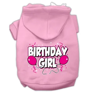 Birthday Girl Screen Print Pet Hoodies Light Pink Size Sm (10)