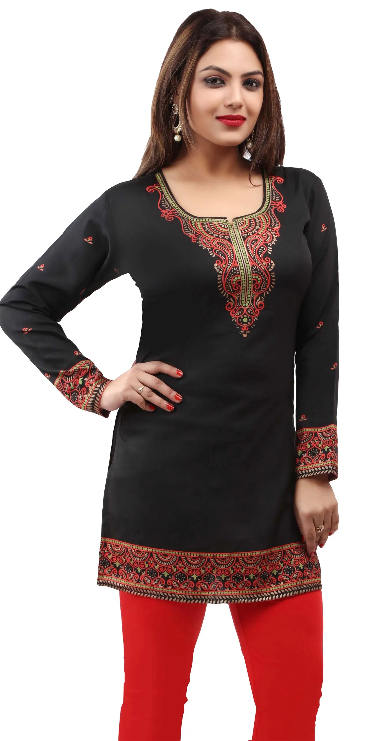 Black Short Kurti Tops for Women – Trendy Ethnic Wear