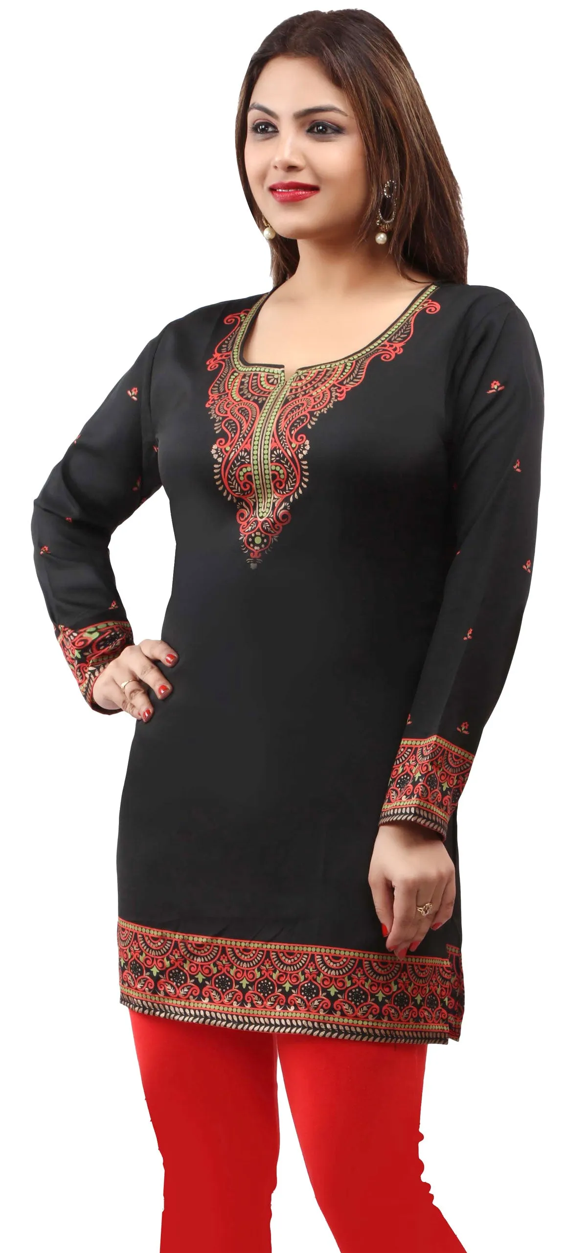 Black Short Kurti Tops for Women – Trendy Ethnic Wear