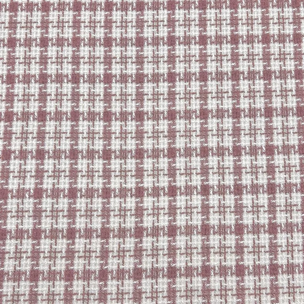 Checkered Squares Brushed Tweed Fabric