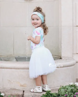 Claire Kids White Soft Tulle Skirt