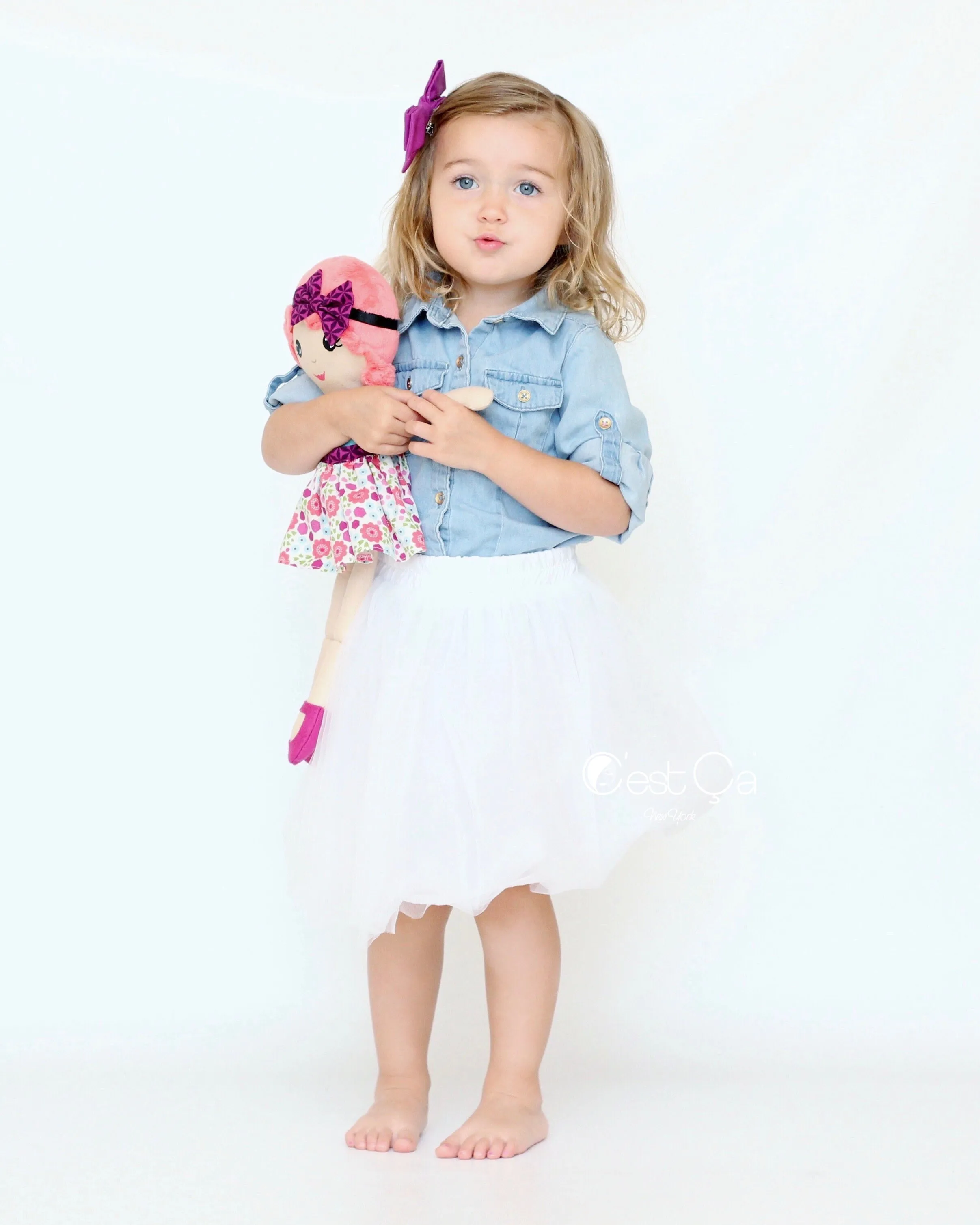 Claire Kids White Soft Tulle Skirt