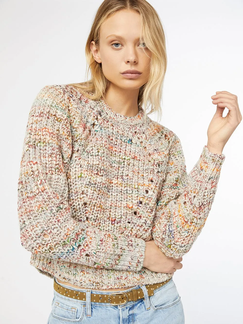 Colorful Marl Sweater -- Aloe Multi