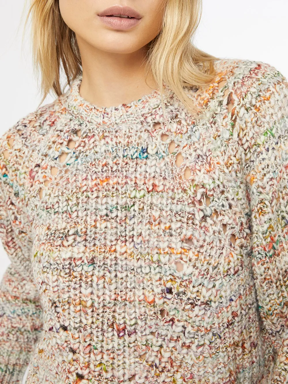 Colorful Marl Sweater -- Aloe Multi