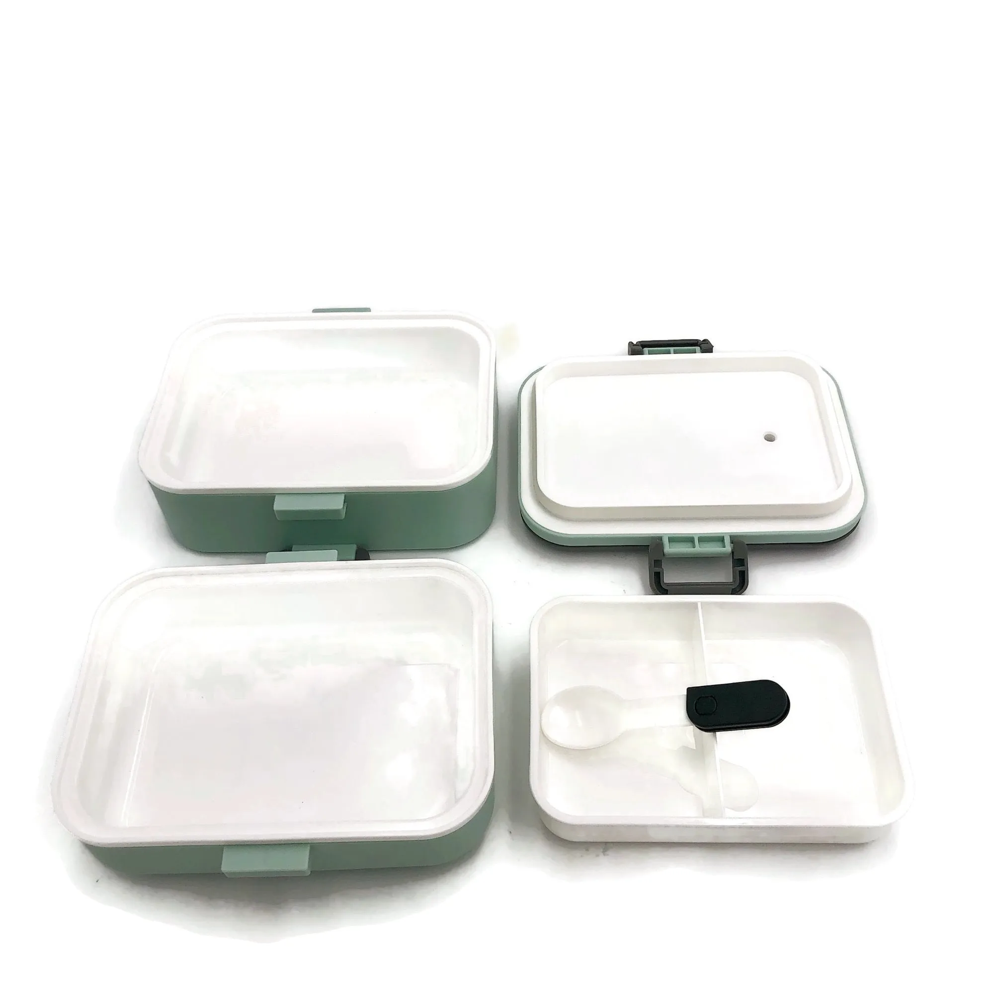 Easy Lock Double Layer Lunch Box with Spoon