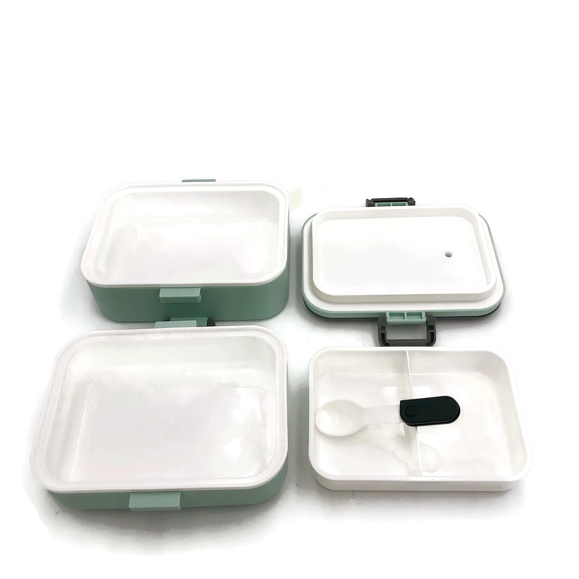 Easy Lock Double Layer Lunch Box with Spoon