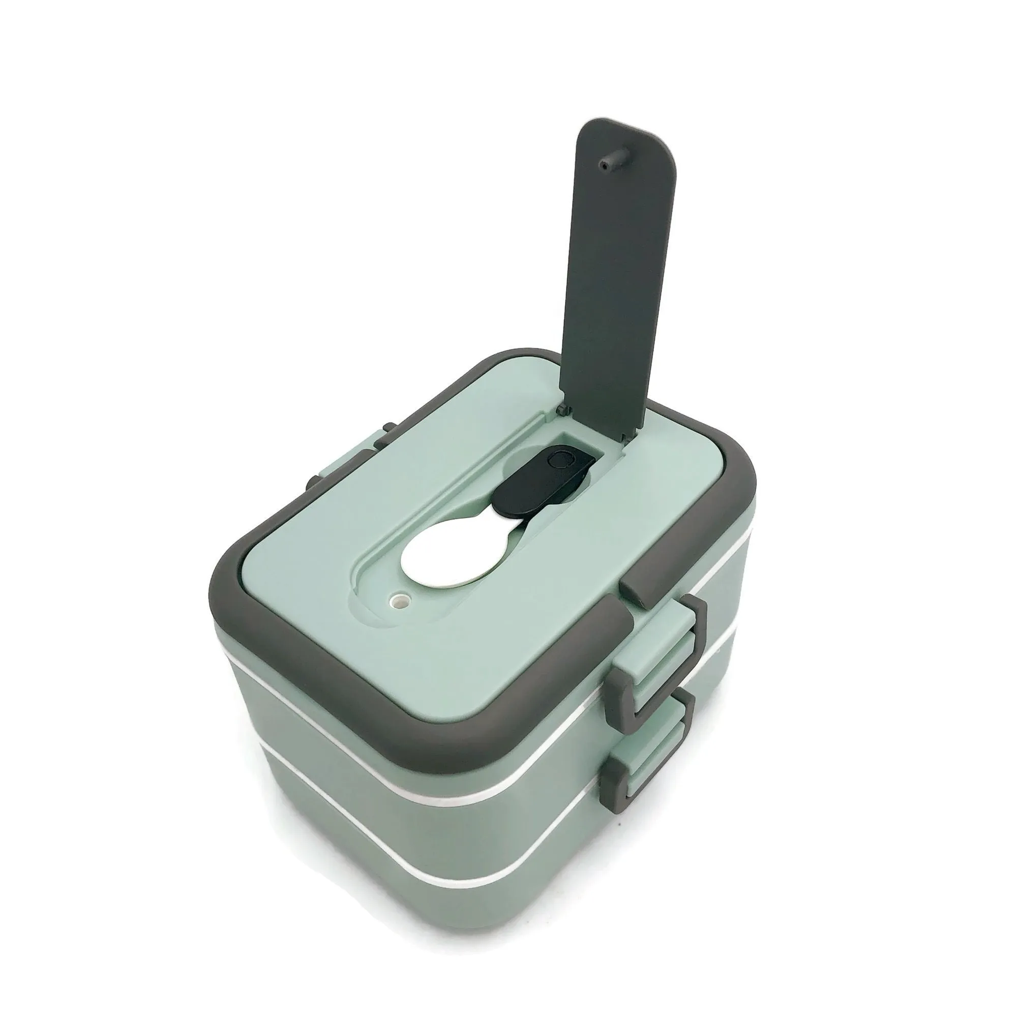 Easy Lock Double Layer Lunch Box with Spoon