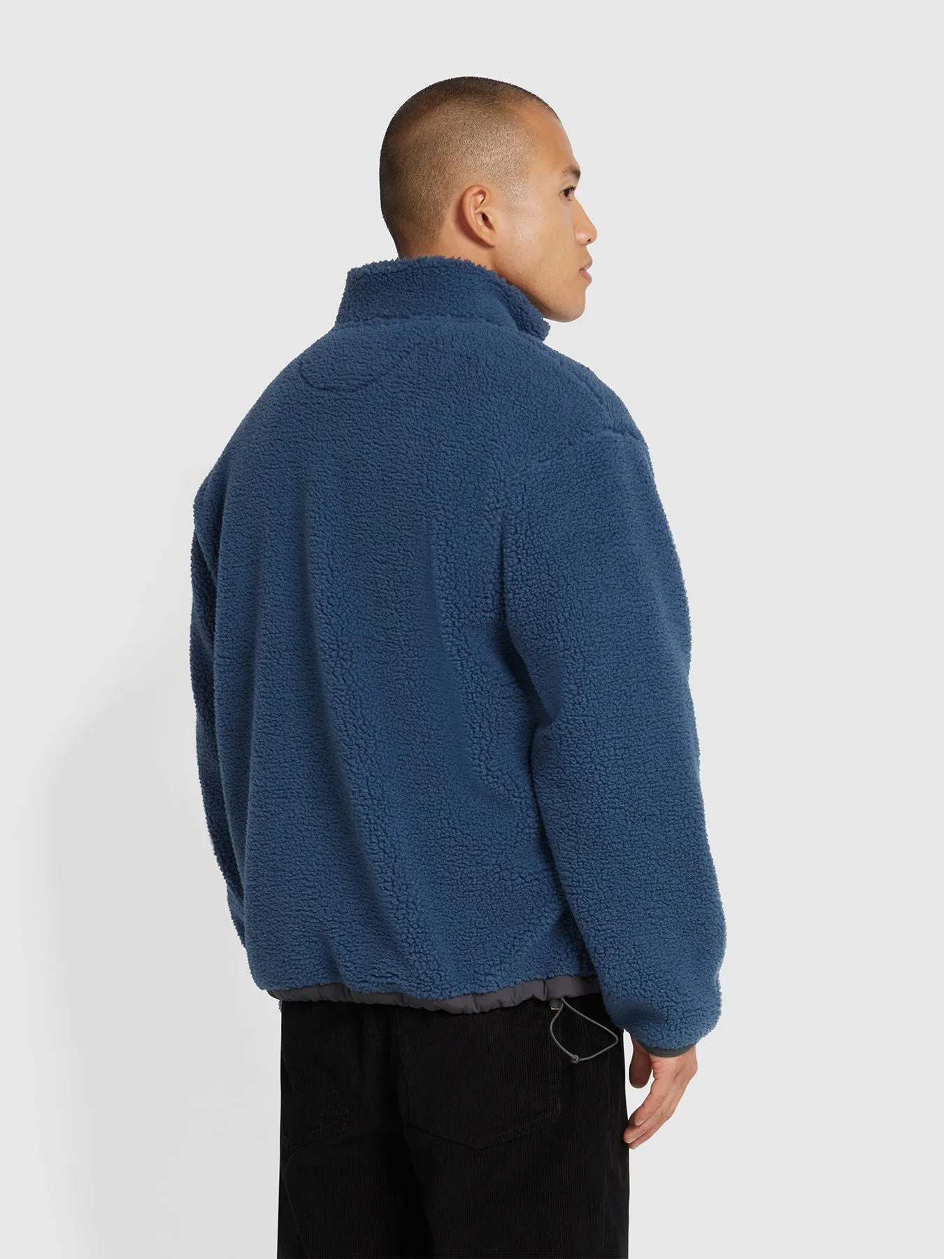 Elias Full Zip Fleece In Deep Blue