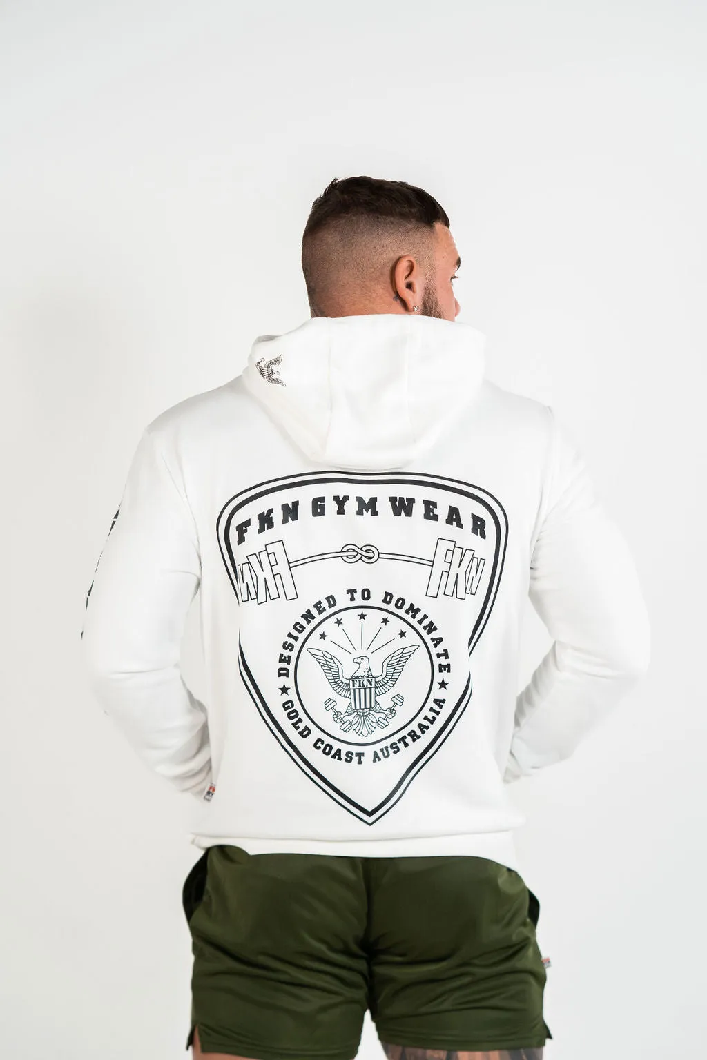 Infinity | Men's Gym Hoodie | White