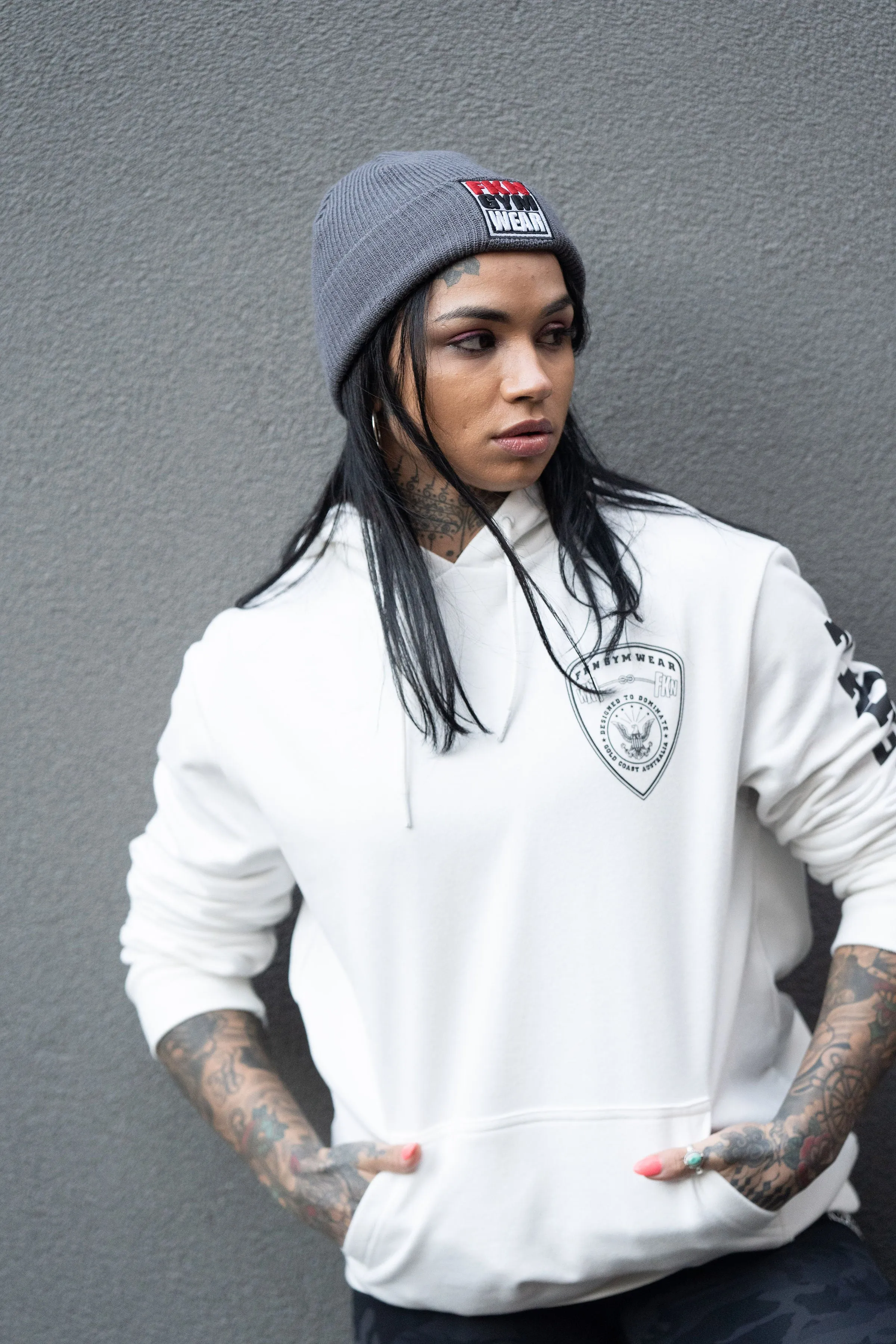 Infinity | Men's Gym Hoodie | White