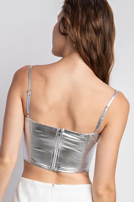 Metallic Corset Top