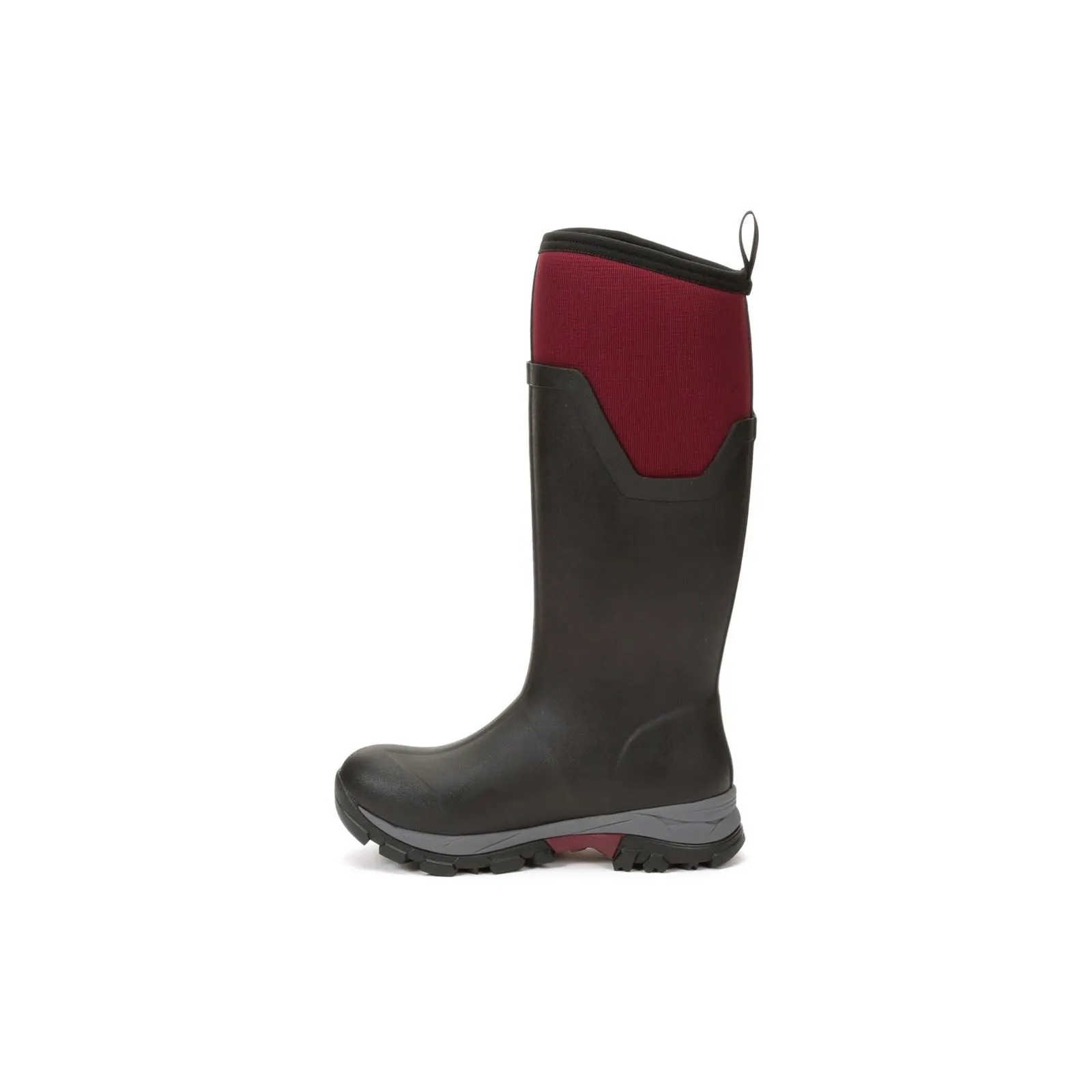 Muck Boots Arctic Ice Tall Rubber Black/Maroon Wellington Boots