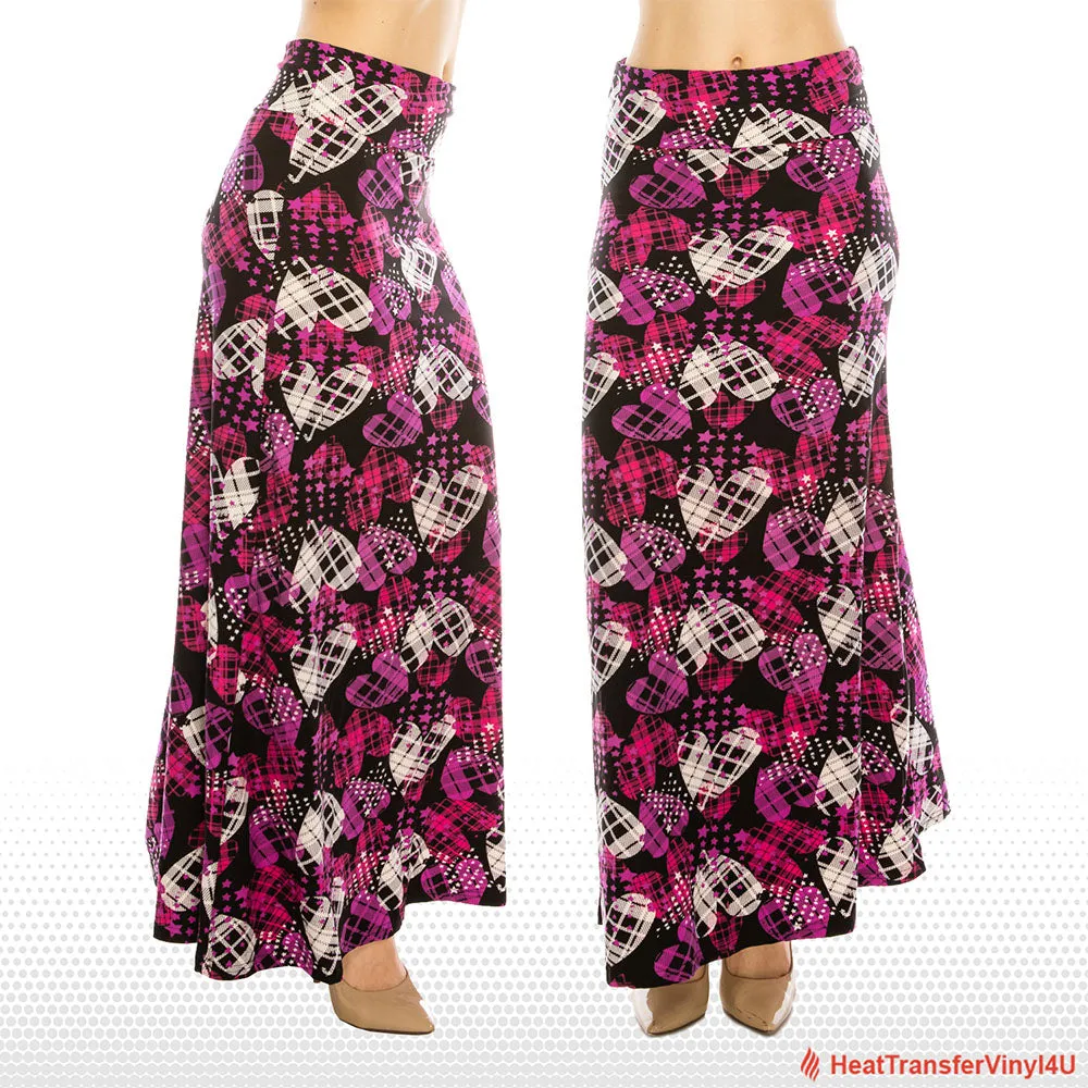 Patterned Fold Over Maxi Skirts