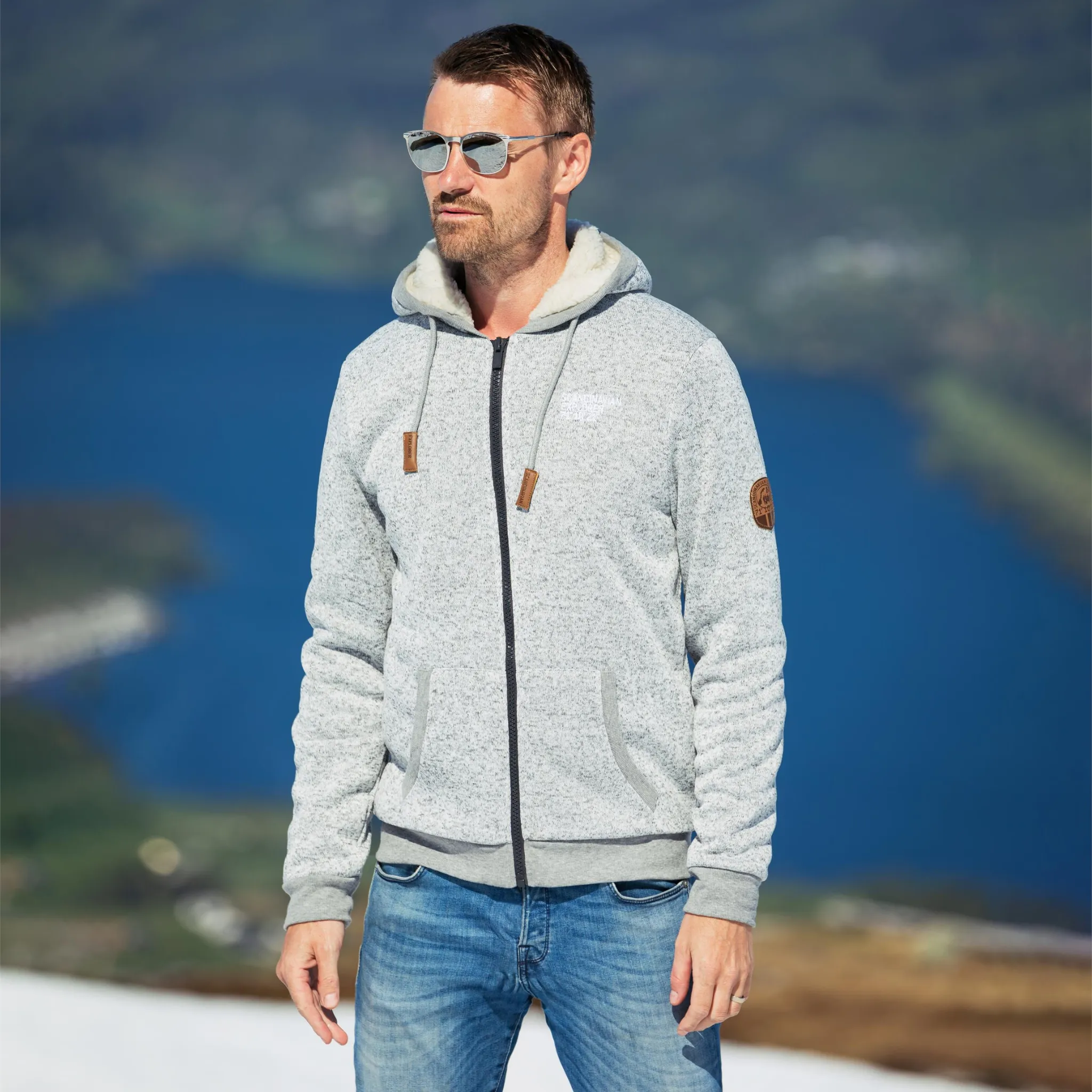 Polar Fleece Jacket - Light Grey