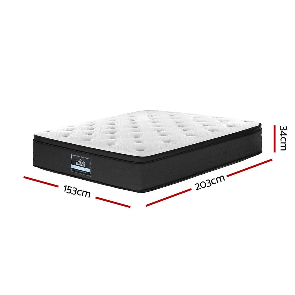 Premium 34cm Medium-Firm Queen Mattress, Zero Disturbance - Giselle