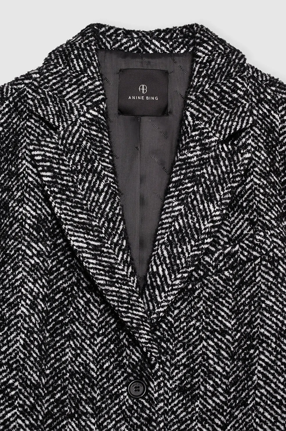 Quinn Coat - Black And White Tweed