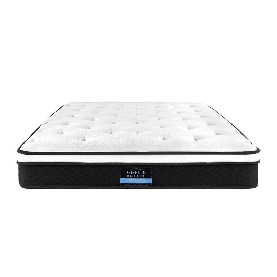 Single Package | Bribie Wooden Single Bed Frame & Bonita Pillow Top Mattress (Medium Firm)