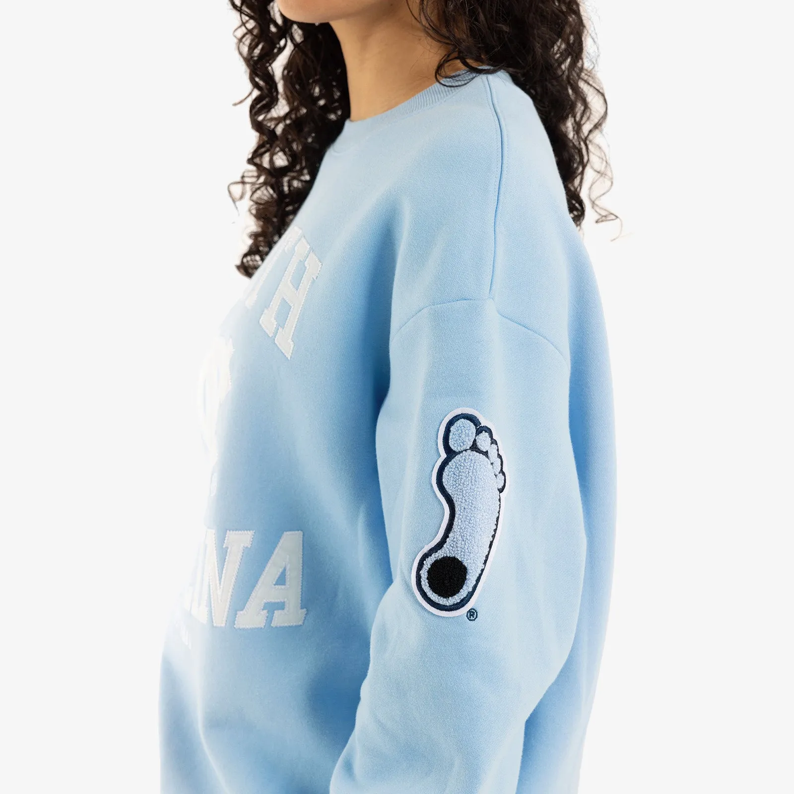 University Of North Carolina Tar Heels NCAA Warm Up Crew Sweatshirt - Blue