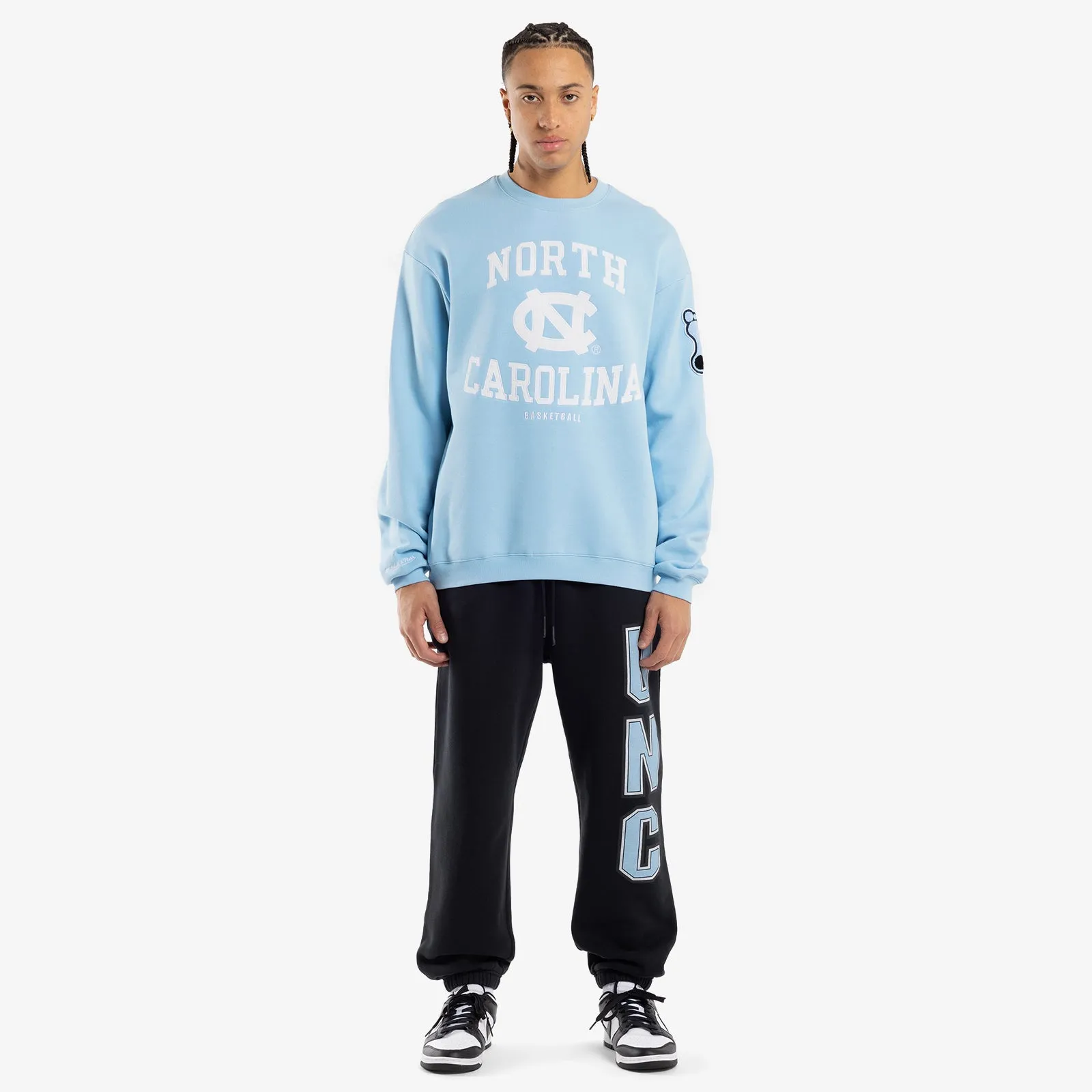 University Of North Carolina Tar Heels NCAA Warm Up Crew Sweatshirt - Blue