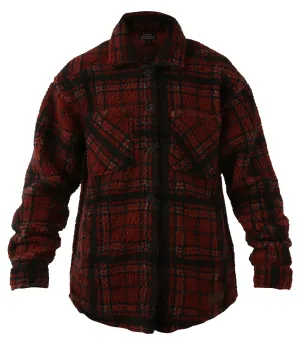 Women's Sherpa Button Front Shirt Jacket