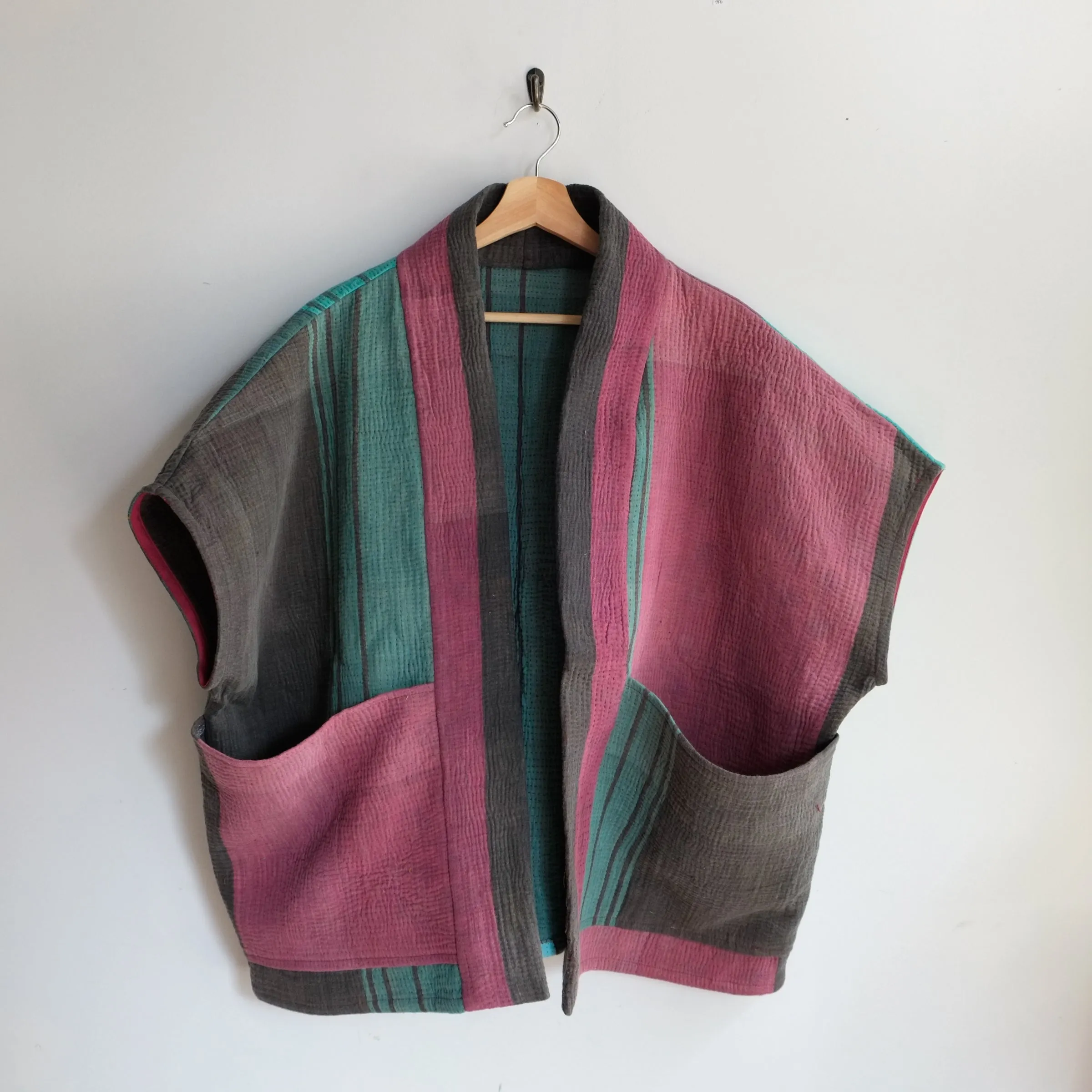 XXL Light Maroon, Green and Grey Anoushka Jacket SS055