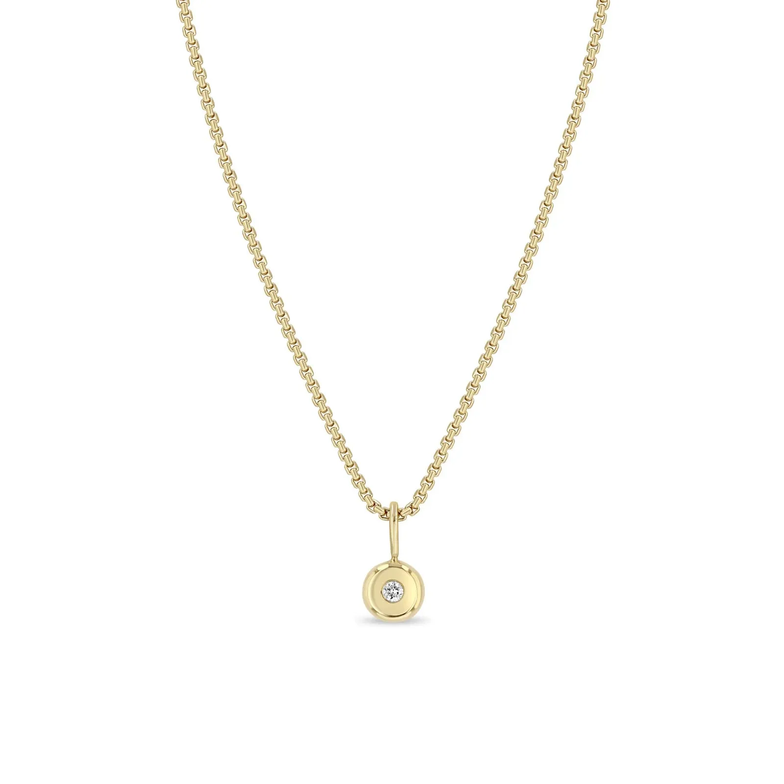 Zoe Chicco 14k yellow gold Diamond Nugget Pendant Necklace